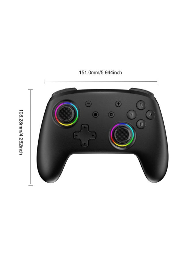 general Classic Gamepad LinYuvo KS32 Switch Pro Bluetooth Gaming Controller Compatible with Switch/Android/iOS/PC with Colorful Light, Metal Joystick, 6-Axis Gyro, Turbo Function, Dual Vibration, Wake-Up Function, Motion Control - Image 3