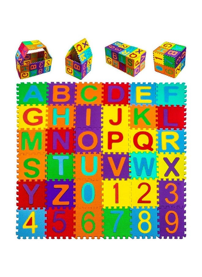 LUCID...We Build Relations LUCID...We Build Relations Lucid Alphanumeric Puzzle Foam Mat For Kids(A-Z&0-9)|Alphabet,Numerals Puzzle,Colorful Kids Rug Play Mat Soft Floor(Multi Colour,11X11 Cm Each(Atoz,And 0 To 9 Numbers)  - Image 1