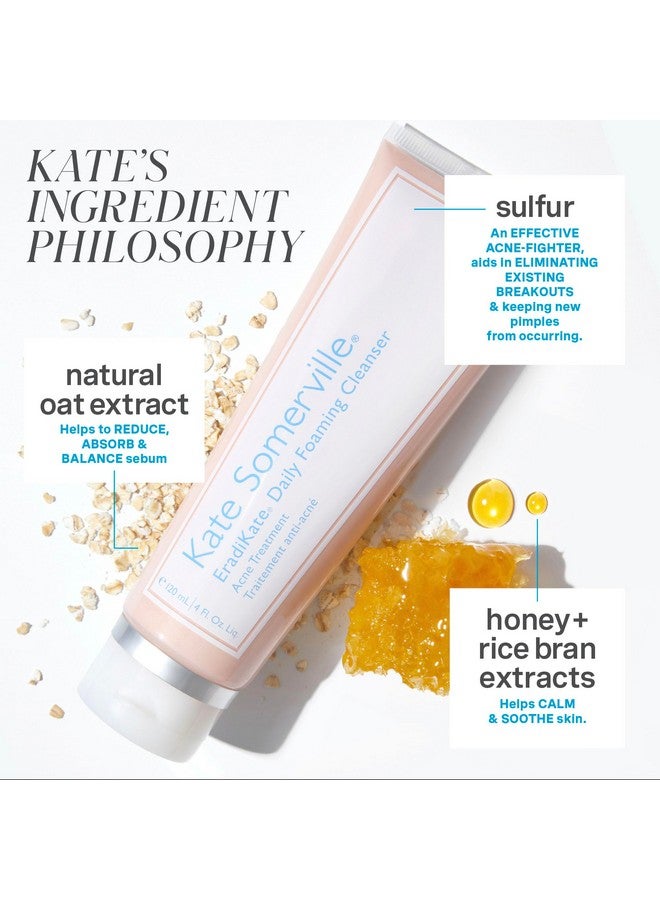 Kate Somerville EradiKate 3% Sulfur Daily Foaming Cleanser Acne Treatment - Clinically Formulated Medicated Face Wash Balances Skin and Cleans Pores, 4 Fl Oz - Image 4