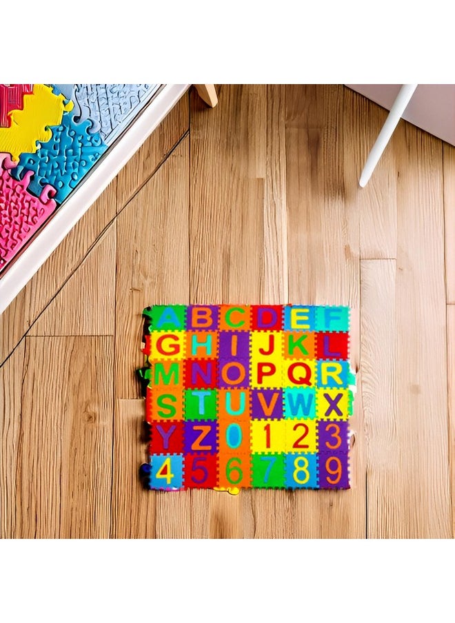 LUCID...We Build Relations LUCID...We Build Relations Lucid Alphanumeric Puzzle Foam Mat For Kids(A-Z&0-9)|Alphabet,Numerals Puzzle,Colorful Kids Rug Play Mat Soft Floor(Multi Colour,11X11 Cm Each(Atoz,And 0 To 9 Numbers)  - Image 2