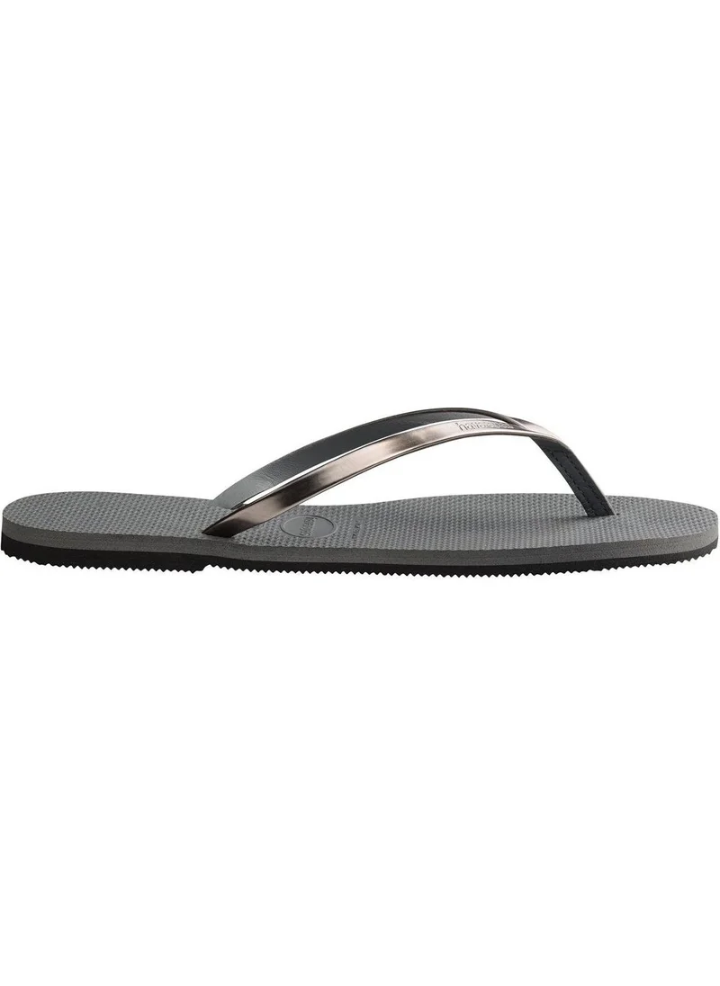 havaianas You Metallic Gray Steelmetallic Graphite Silver Women's Slippers