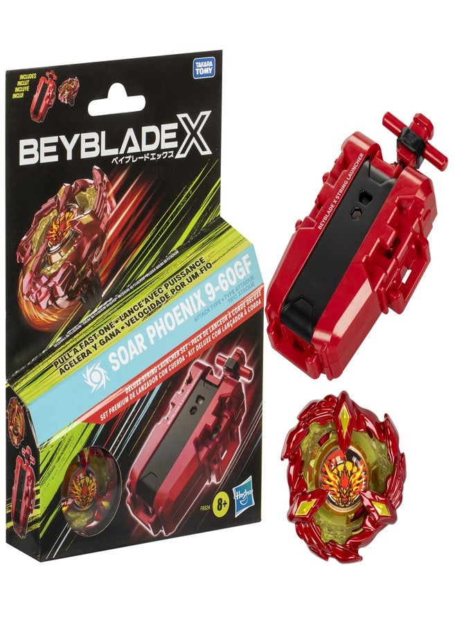 Beyblade X Soar Phoenix 9-60GF Deluxe String Launcher Set, Attack Type Right Spinning Ball Toy, Great Gift for Boys and Girls from 8 Years - Image 1