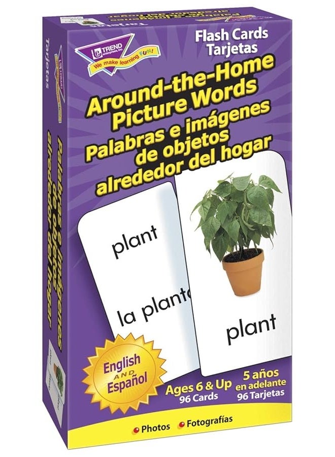 Trend Enterprises Around the Home English  Spanish set Skill Drill Flash Cards - Image 2