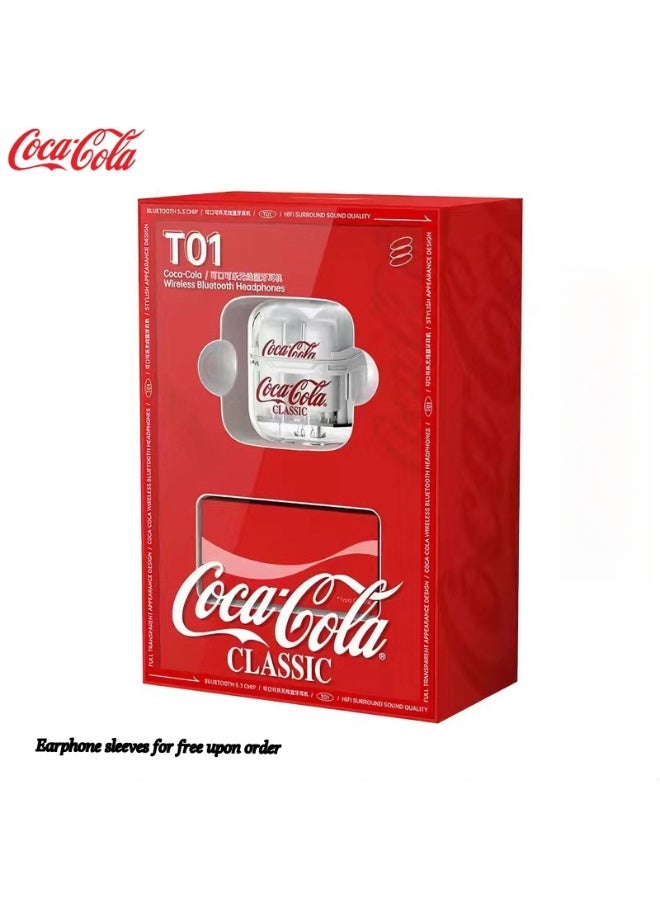 كوكا كولا سماعات رأس كوكا كولا بلوتوث، لاسلكي، نمط إدخال شبه الأذن، جودة المظهر العالية، مناسبة للرياضات والألعاب، تقليل الضوضاء، الكمون المنخفض - Image 1