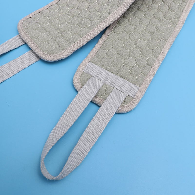 4 pcs Bath Towel Rub Back Rubbing Towel Scrubber Back Scrub Strip Shower Towel Gloves (Grey) - Image 5