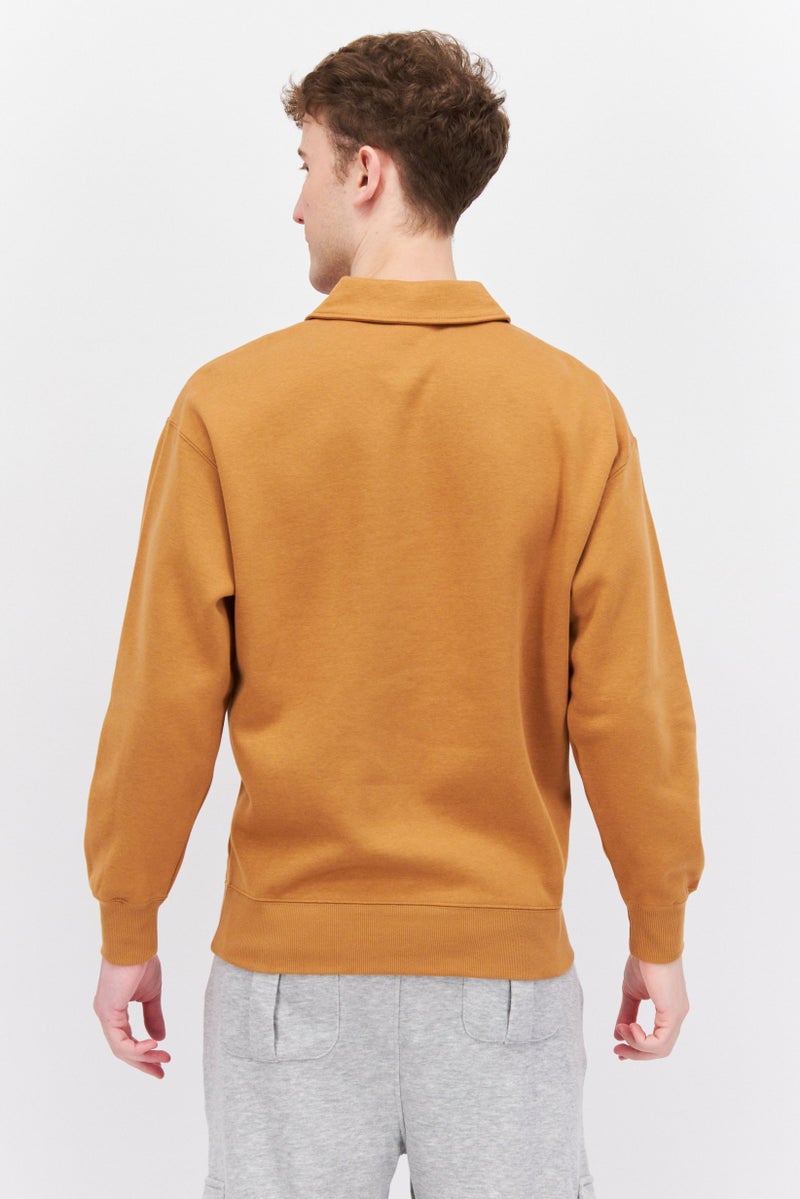 PUMA Men Sportswear Fit Long Sleeve Training Polo Shirt, Dusty Tan  - Image 3