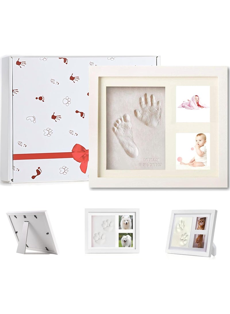 Baby Hand And Footprint Kit 28×23cm,Baby Photo Album,Baby Casting Kit With Clay,Newborn Baby Gifts,New Mum Gifts,Baby Shower Gifts,Baby Essentials For Newborn Memorial,Paw Print Kit For Dogs - Image 1