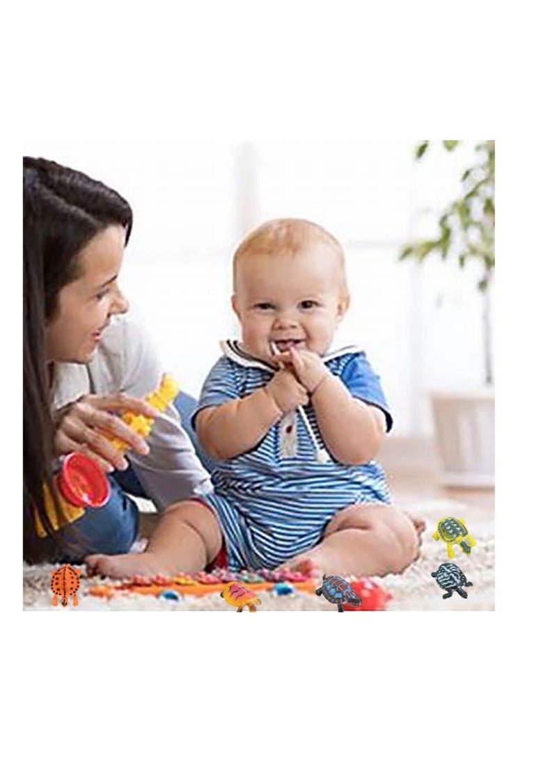 8 Pcs Turtle Figurines Toys, Durable Model Tortoise Toys, Realistic Small Tortoise, Miniature Figurines for Kids Toddler Bathtub, Party Ornaments - Image 5