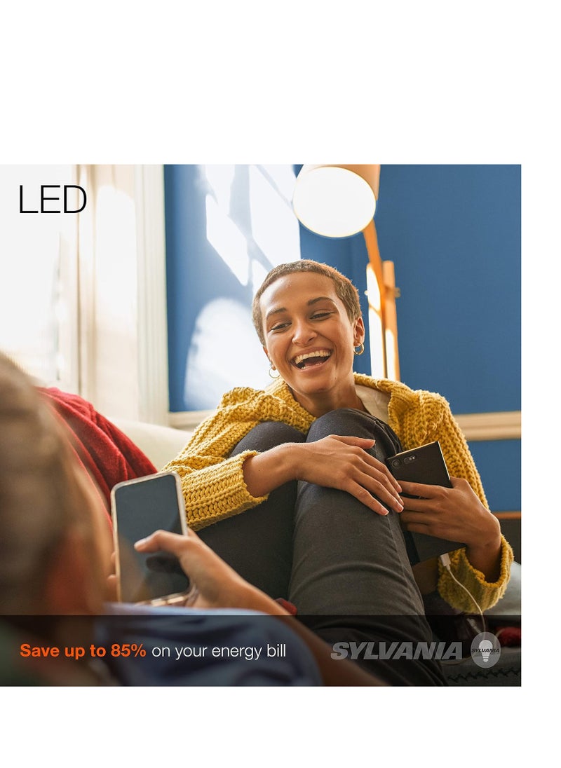 Sylvania SYLVANIA ECO LED Light Bulb, A19 60W Equivalent, Efficient 9W, 7 Year, 750 Lumens, 2700K, Non-Dimmable, Frosted, Soft White - 8 Count (Pack of 1) (40821)  - Image 5
