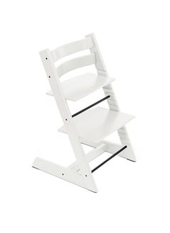STOKKE Tripp Trapp Chair Adjustable, Convertible Baby High Chair For Toddlers , Children And Adults Convenient, Comfortable And Ergonomic Classic Design White  - Image 1