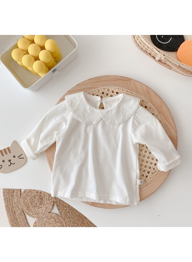 Children's Foreign Style Doll Shirt 0-3 Years Old Autumn Girl's Foreign Style Bottoming Shirt Baby Cute Long Sleeve T-shirt Tide My092