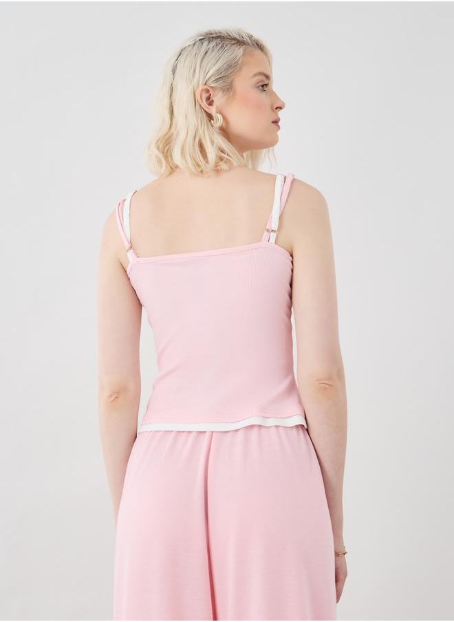 Take Two Take Two Solid Multi Strap Regular Fit Cami Top  - Image 4