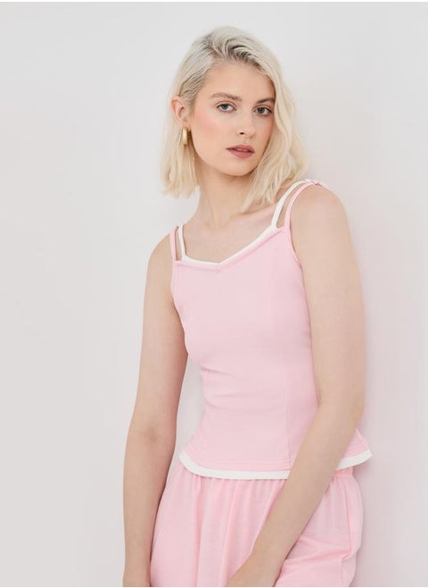 Take Two Solid Multi Strap Regular Fit Cami Top