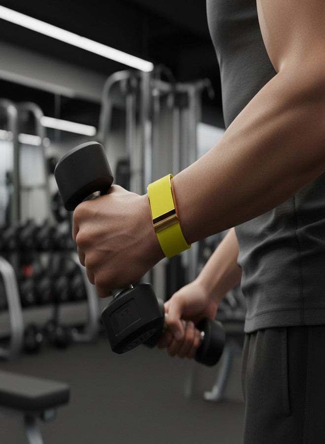 fitspur سوار معصم بديل مقاوم للماء من نوع هيدروكنت من فيتسبور، متوافق مع جهاز WHOOP 5.0 وجهاز WHOOP MG Life (أسود + ذهبي، ون + بيك) - Image 5