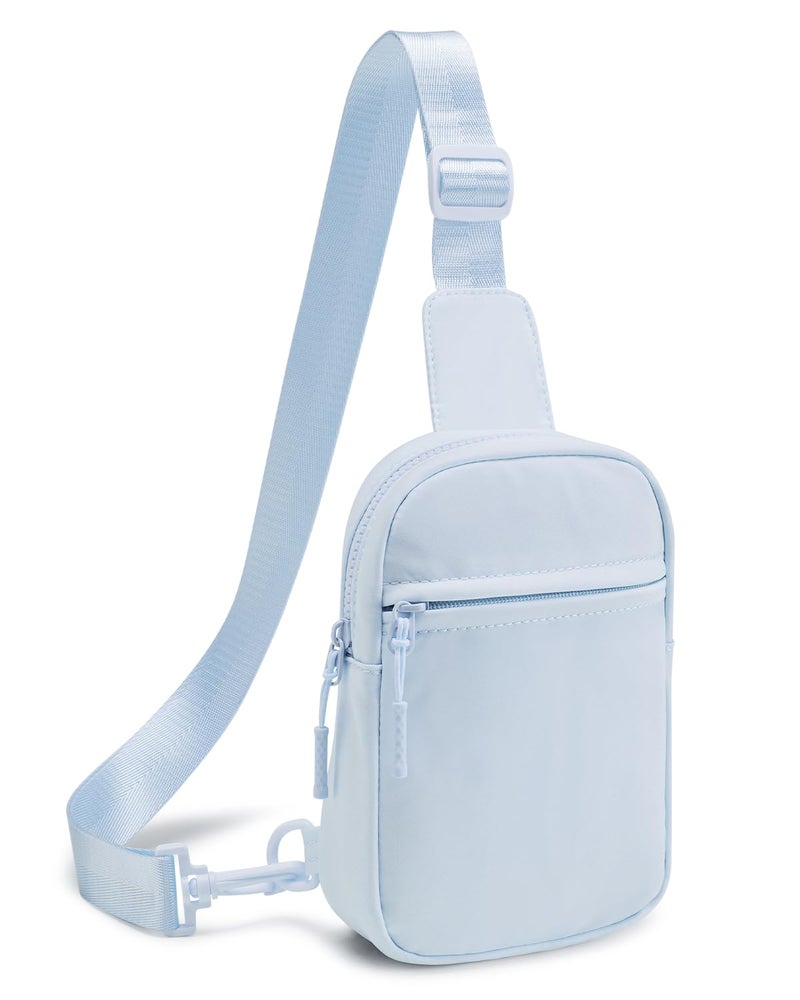 CHOLISS Small Sling Bag for Women and Men, Crossbody Bags Trendy Fanny Packs Chest Bag with Extended Strap, Blue - Image 1