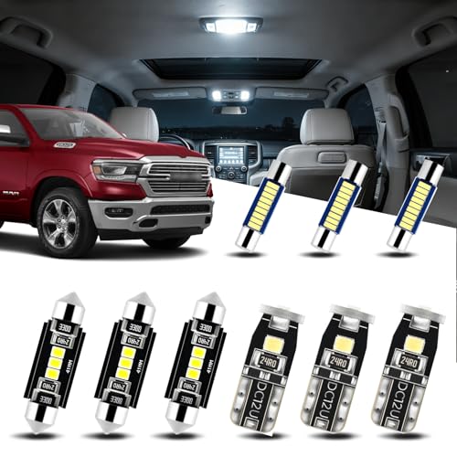 EASY EAGLE LED Interior Car Lights for 20192021Dodge Ram150025003500 12 Piece Kit White LED Light Bulbs Super Bright 6000K Install Tool - Image 1