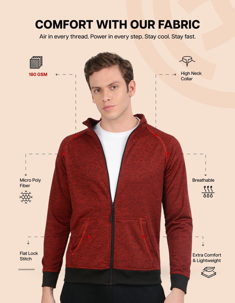 Scott International Jackets for Men | Winter wear | Men's Polyester Full Sleeve Zip with Pocket | Men Jackets | Winter Standard length Jackets - Image 4