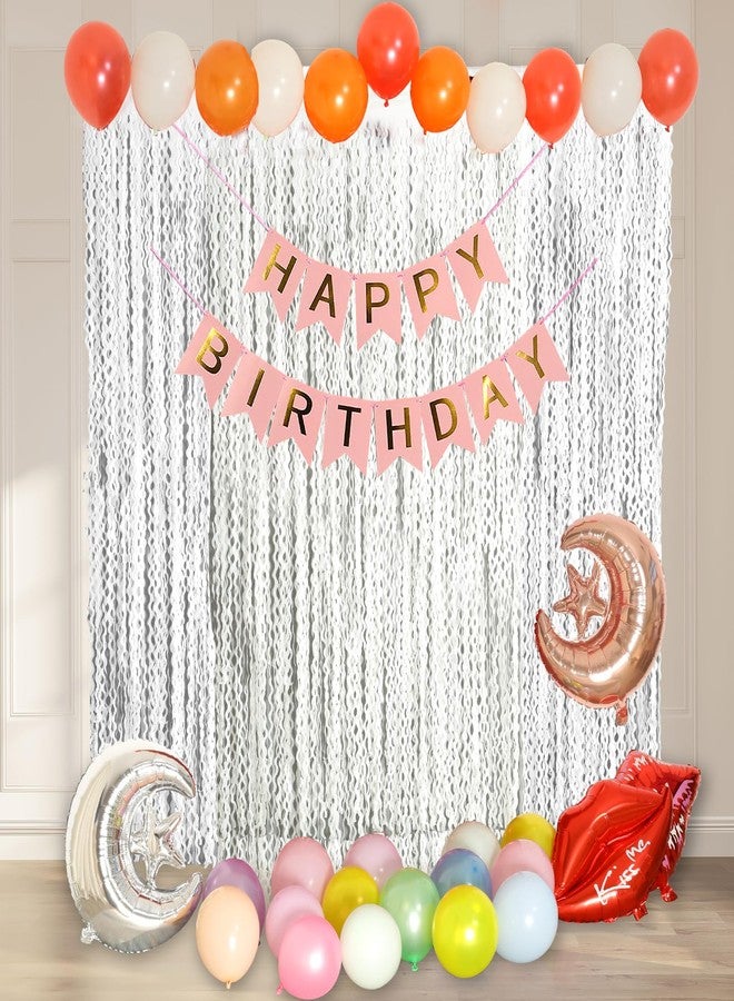 KEEUH 4 Pack White Door Streamers Foil Backdrop - 3.3x6.6ft Metallic Tinsel Foil Fringe Curtains Photo Booth Backdrop for Party Decoration - Image 3