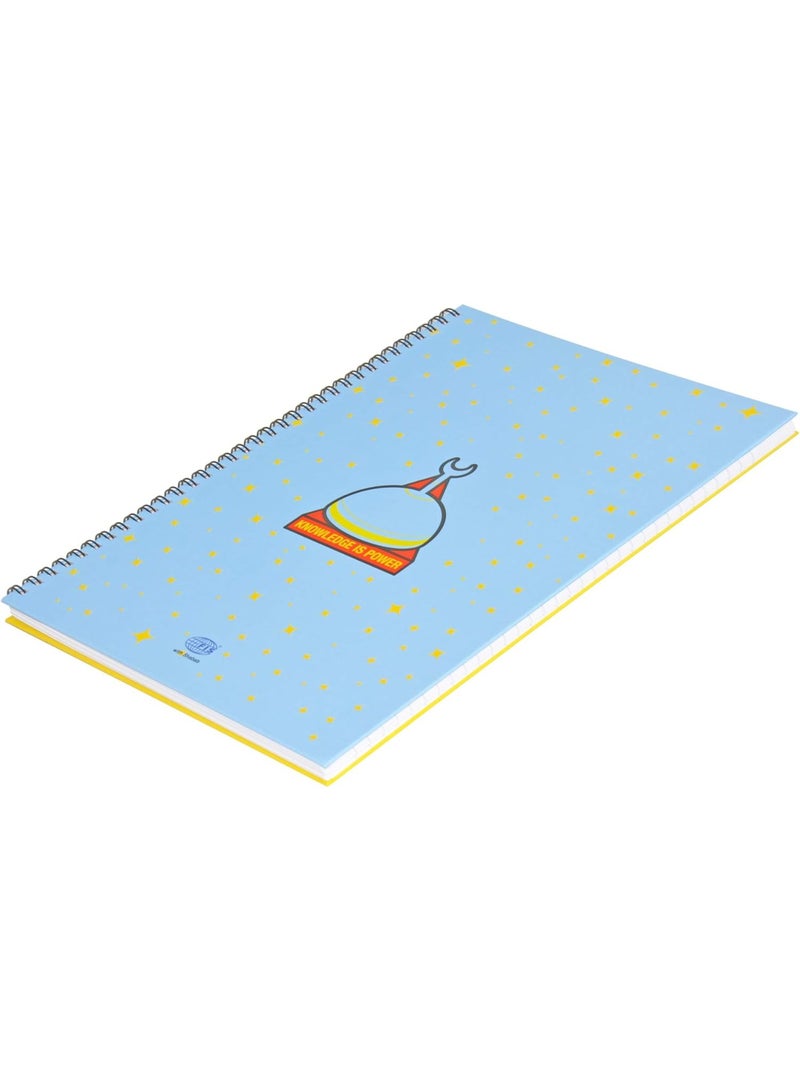 FIS FIS Spiral Hard Cover Notebook, A4 Size(29.7x21cm), Single Line Ruling, 100 Sheets, Pack of 5 Piece - FSNBSA41908  - Image 3