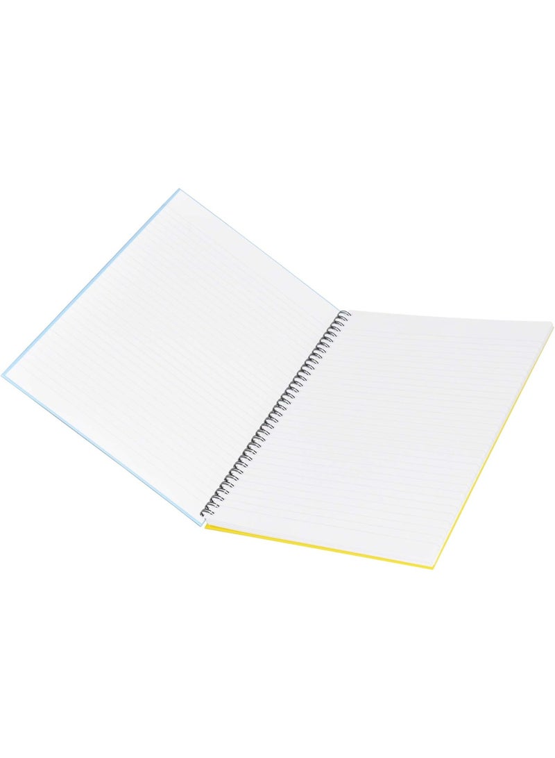 FIS FIS Spiral Hard Cover Notebook, A4 Size(29.7x21cm), Single Line Ruling, 100 Sheets, Pack of 5 Piece - FSNBSA41908  - Image 2