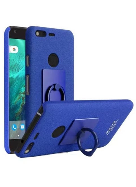 Protective Back Cover For Google Pixel Hard Case Cover With Ring Grip and Screen Protector - 3 in 1 Compatible with (Google Pixel)