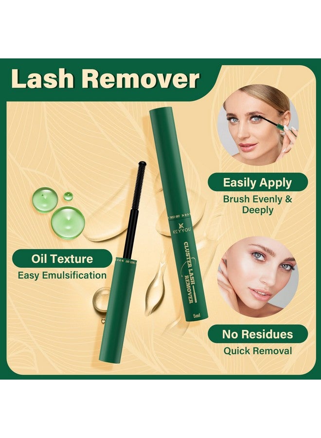 KEYYOU DIY Lash Extension Kit 280pcs Soft Lash Clusters 60D+80D D Curl Easy to Apply with Lash Bond and Seal Lash Applicator Lash Remover Eyelash Extension Kit at Home(RMkit-60D80D-D-10-18mix) - Image 5