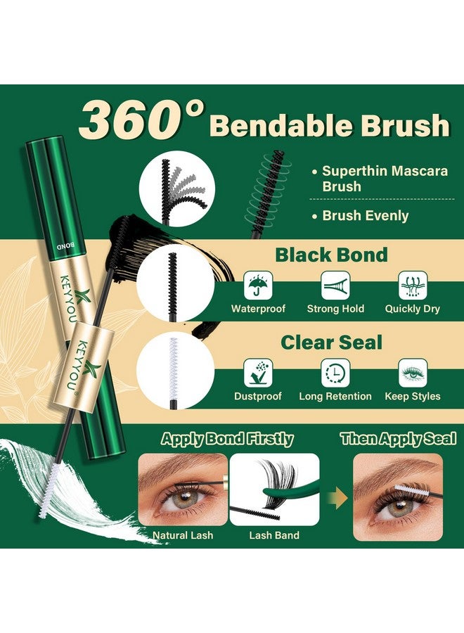KEYYOU DIY Lash Extension Kit 280pcs Soft Lash Clusters 60D+80D D Curl Easy to Apply with Lash Bond and Seal Lash Applicator Lash Remover Eyelash Extension Kit at Home(RMkit-60D80D-D-10-18mix) - Image 4