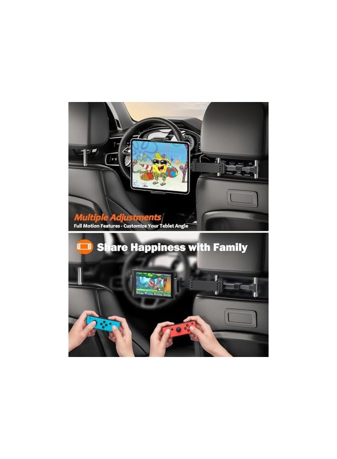 Green Tiger Car Headrest Backseat Mount,Car Backseat Seat Mount Holder Universal 360° Rotating Adjustable for 4.7-11" Tablets, cellphones.etc - Image 3