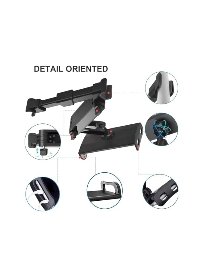 Green Tiger Car Headrest Backseat Mount,Car Backseat Seat Mount Holder Universal 360° Rotating Adjustable for 4.7-11" Tablets, cellphones.etc - Image 2