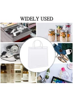 MileMelo 6 Pieces Clear PVC Gift Bags With Handles,Transparent Gift Wrap Bags, Clear Bags For Gifts, Transparent Tote Bag, Bulk Gift Bags, Reusable Gift Bags For Birthdays, Weddings, Parties 25 x 9 x 25cm  - Image 4