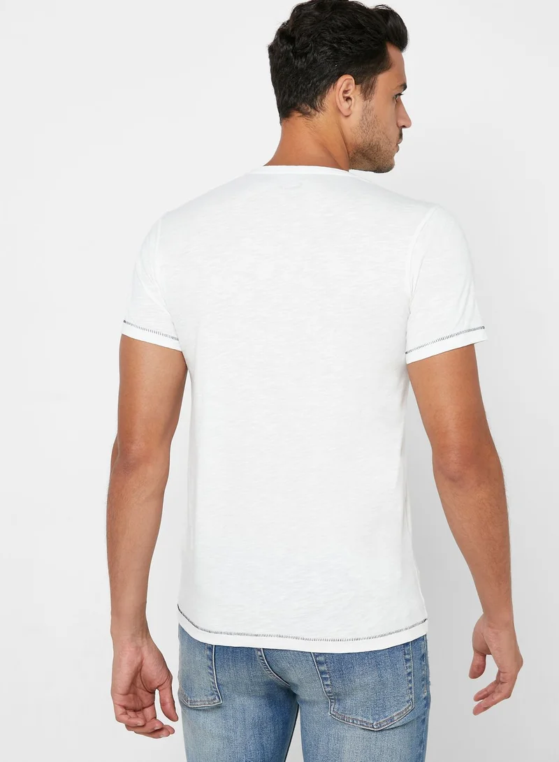 SALSA Layers Of Slim Fit Crew Neck T-Shirt