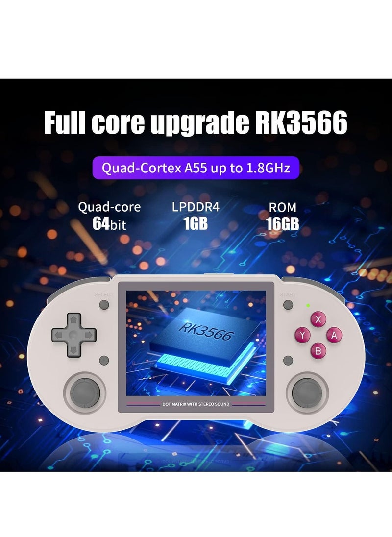 ANBERNIC  - RG353PS Retro Handheld Game Console, Single Linux System RK3566 Chip 3.5 Inch IPS Screen, Comes with 128G TF Card Preinstalled 4519 Games, Support 5G WiFi 4.2 Bluetooth (Grey) - Image 1