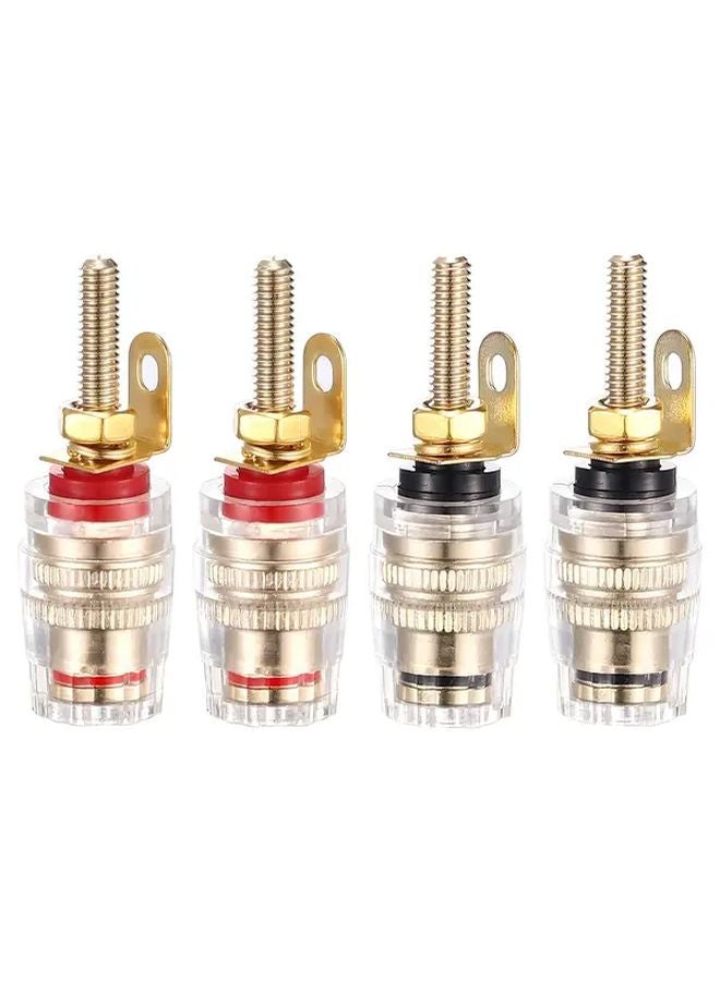 4pcs Heavy Duty Banana Plug Connectors Long Line Speaker Terminal for Car Audio - Image 1