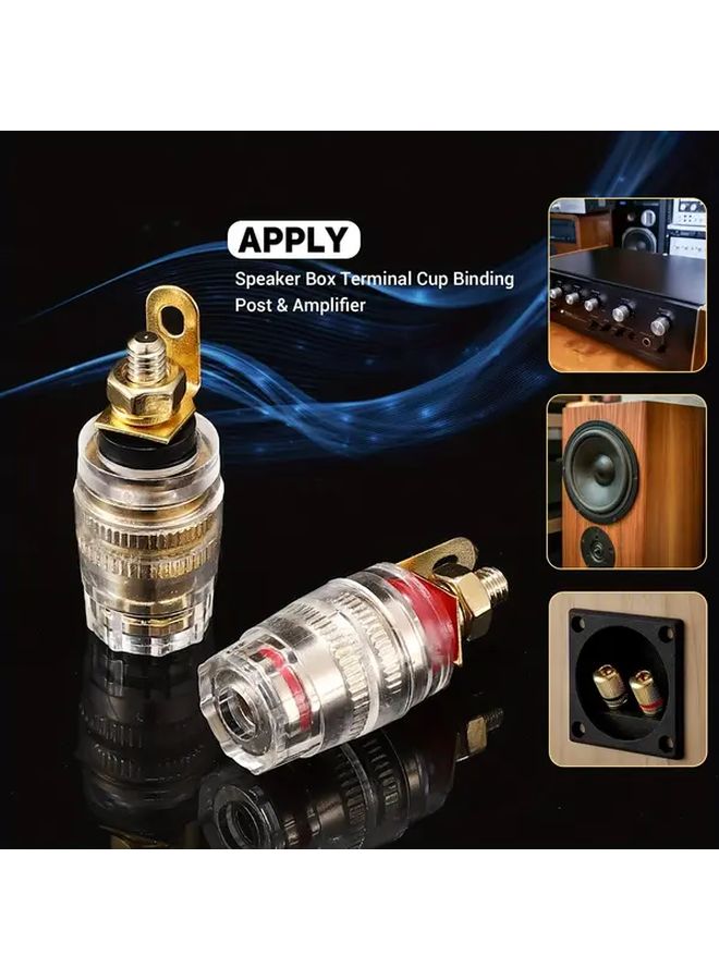 4pcs Heavy Duty Banana Plug Connectors Long Line Speaker Terminal for Car Audio - Image 5