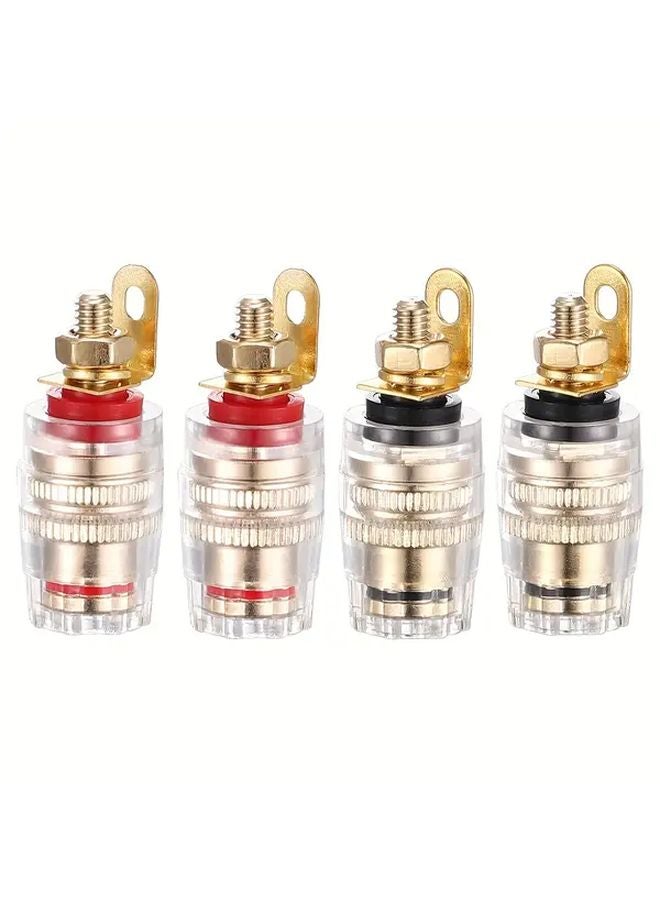4pcs Heavy Duty Banana Plug Connectors Long Line Speaker Terminal for Car Audio - Image 2