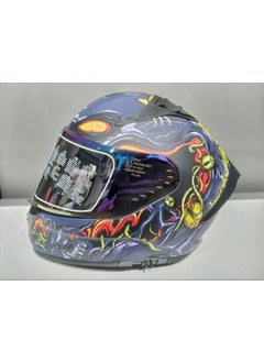 MTS Helmet Pro 801 Zombie with Sunglasses Orange/blue  - Image 1