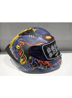 MTS Helmet Pro 801 Zombie with Sunglasses Orange/blue  - Image 3