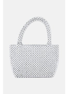 Moda Luxe Women Donna Evening Bag 15 H x 25 L x 8 W cm, Silver  - Image 1