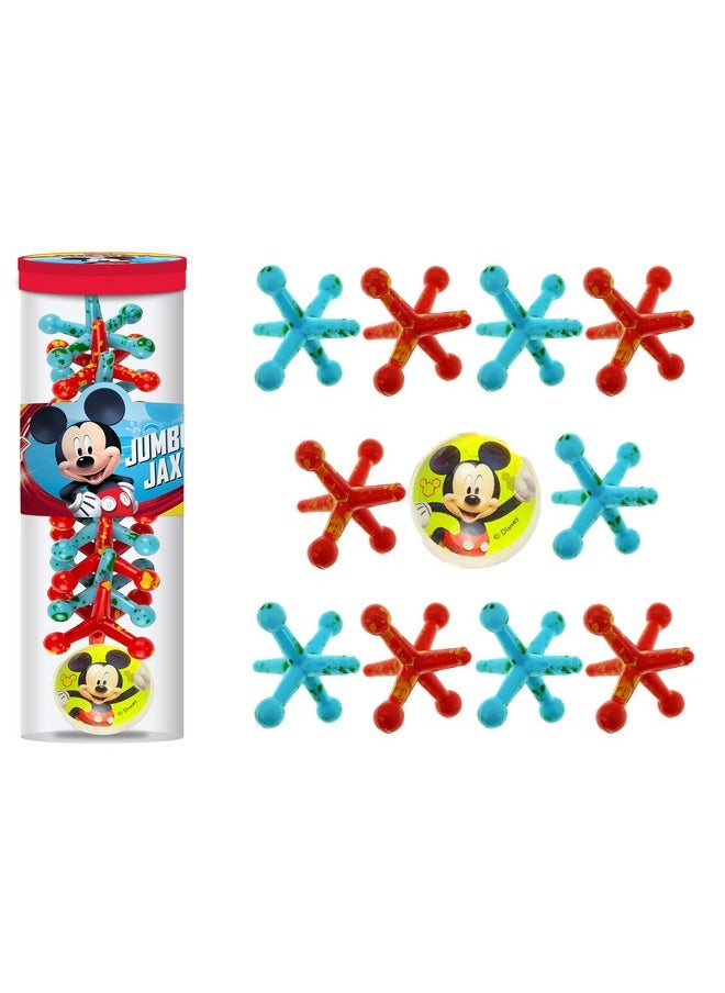 Ja-Ru - Disney Mickey Mouse Big Jacks Toy With Bouncy Ball Fidget Toy Set (1 Pack Mickey) Classic Large Jax. Stocking Stuffer Table Game For Kids Pinata Filler A-7804-1 - Image 1