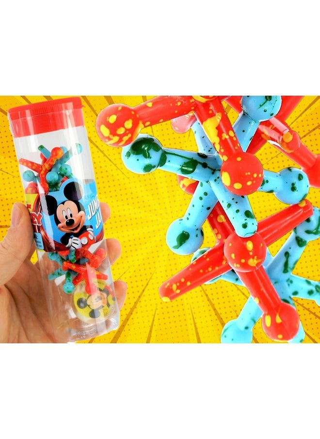 Ja-Ru - Disney Mickey Mouse Big Jacks Toy With Bouncy Ball Fidget Toy Set (1 Pack Mickey) Classic Large Jax. Stocking Stuffer Table Game For Kids Pinata Filler A-7804-1 - Image 1