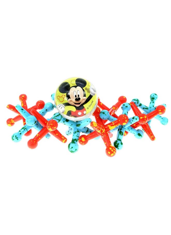 Ja-Ru - Disney Mickey Mouse Big Jacks Toy With Bouncy Ball Fidget Toy Set (1 Pack Mickey) Classic Large Jax. Stocking Stuffer Table Game For Kids Pinata Filler A-7804-1 - Image 1