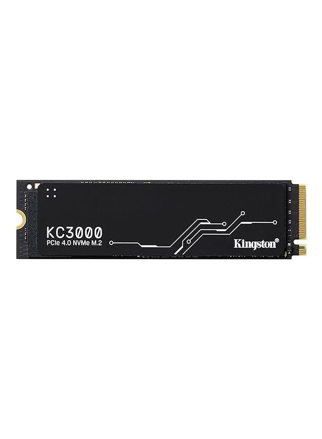 كينغستون KC3000 4096GB M.2 2280 SSD داخلي، سرعة قراءة وكتابة تصل إلى 7000 ميجابايت/ثانية، PCIe 4.0 x4 NVMe 3D TLC، 3.2PBW تيرابايت، مبدد حراري، تصميم منخفض، أسود | SKC3000D/4096G - Image 1