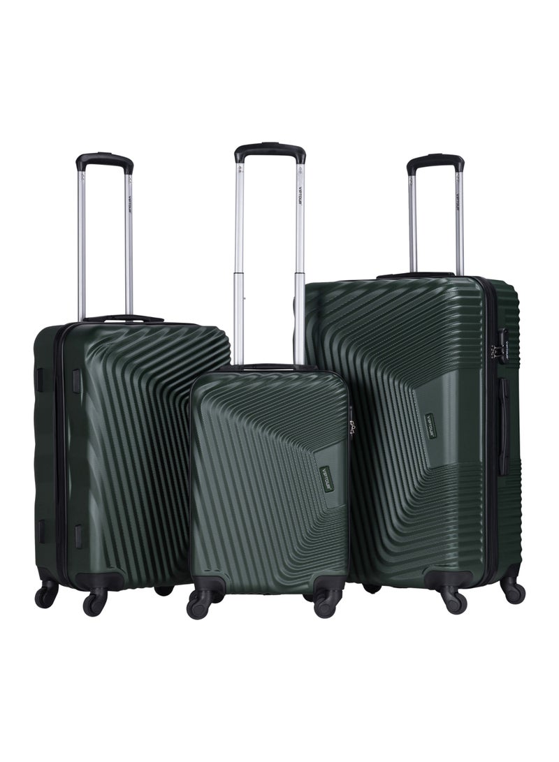VIPTOUR ABS Hardside 3 Piece Trolley Luggage Set  Spinner Wheels with Number Lock 20/24/28 Inches - Image 1