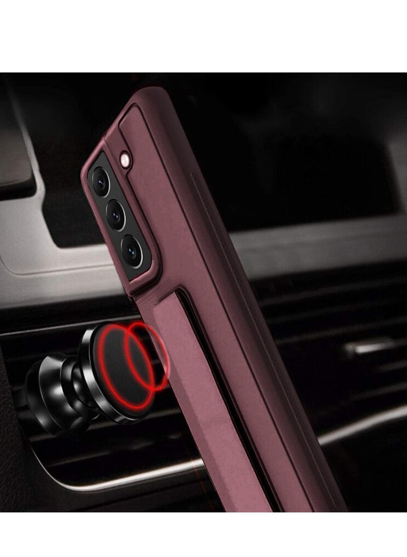 IAF Samsung Galaxy S24 Case Cover Magnetic Car Mount Kickstand & Holder, Premium Silicone Vertical & Horizontal Hand Strap and Grip with Multi Stand - Image 2