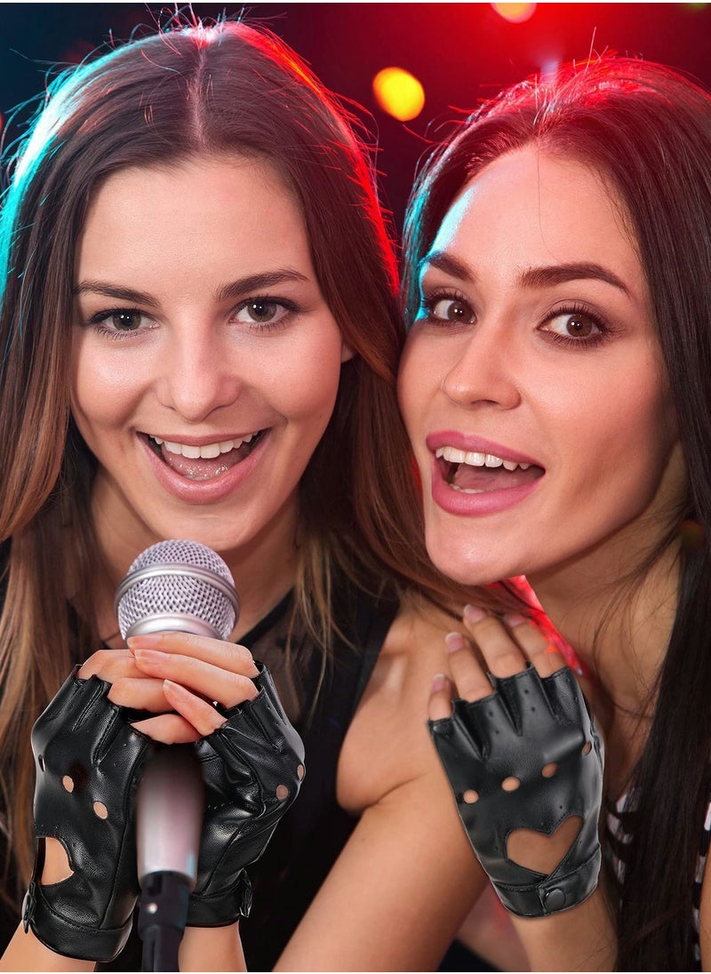 Excefore - Punk Half Finger Gloves, PU Leather Performance Gloves - Image 1
