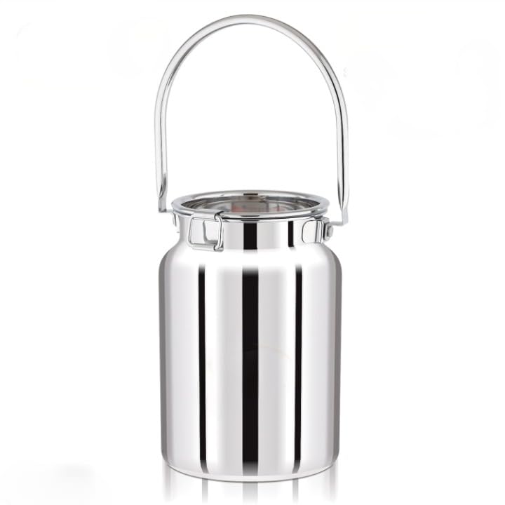 Yes Kitchen Prime Multi Can Air Tight Leak Proof Stainless Steel Storage Can Useable As Steel Dabba Milk ghee Oil Storage Etc Heavy Jointless Body Induction CompatibleContainer 5 Liter - Image 1