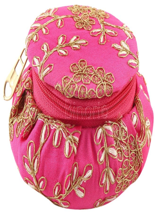 BINORI Rajasthani Style Royal Clutch Silk Jewelry/Bangle Box Combo (Size- 4 inch) (PACK OF 3) - Image 2