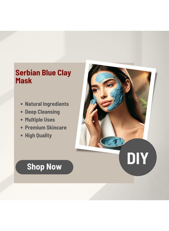 Hollywood Secrets Clay Powders 200gms (Pure Serbian Blue Clay) | Healing Clay | Skin Brightening | For Face, Body, Foot - Image 3