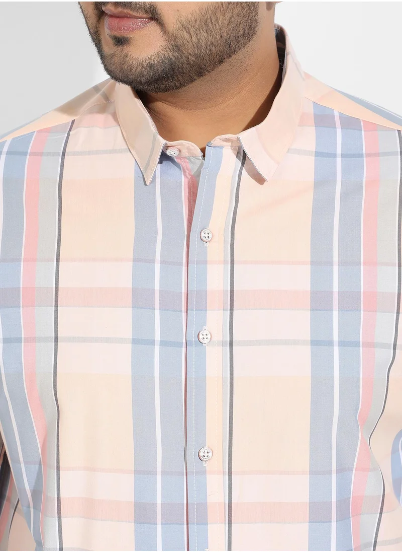 Instafab Plus Instafab Plus Men's Cotton Plaid Button Up Shirt
