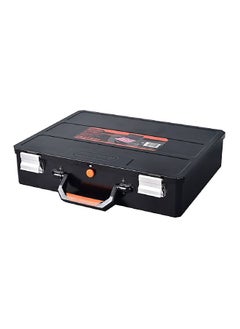 Tactix Heavy Duty Steel Organiser Case with Comfort-Grip Handle Black and Orange 42.6 x 32.4 cm 321160  - Image 1